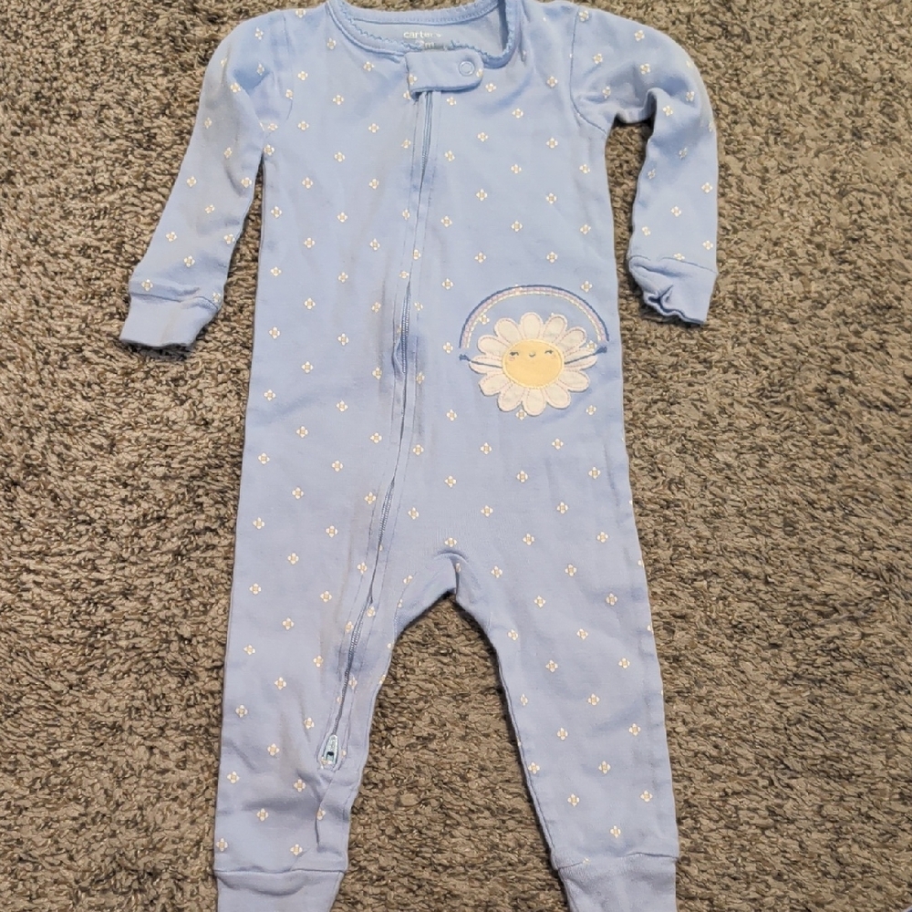 Blue Floral Kids One Piece